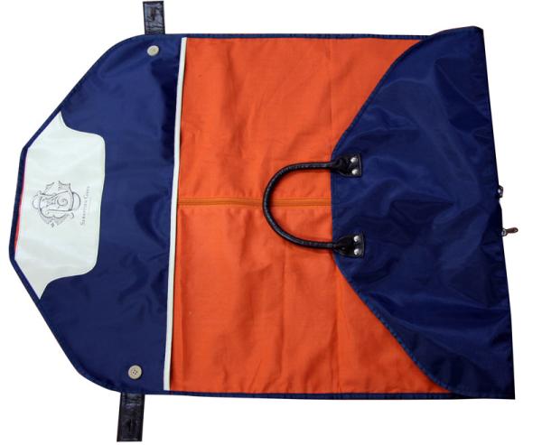 Navy Nylon Fabric Suit Bags Easy Carry traveling shoulder trap water proof