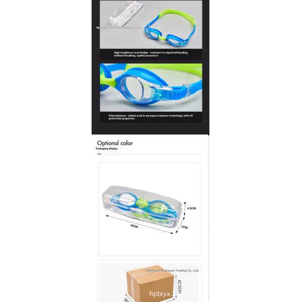 Gafas de natación para niños de marco pequeño Gafas para niños Niñas Gafas de agua Anti-UV