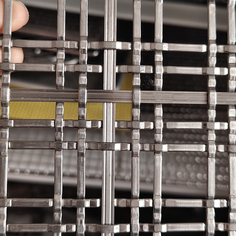Rigid bronze Architectural Facade Stainless Steel Antique Brass Woven Wire Grill Panel Partitions Inserts Fabric Home Metal Decorative Mesh for Cabinet Doors