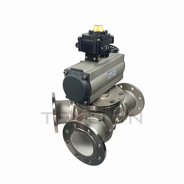 Industrial Electric 3 Way Gravity Diverter Flap Valve For Chemical Industry