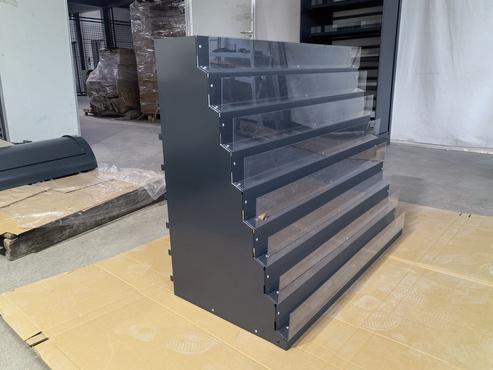 Powder Coated Greeting Car Bay- 8 Tier