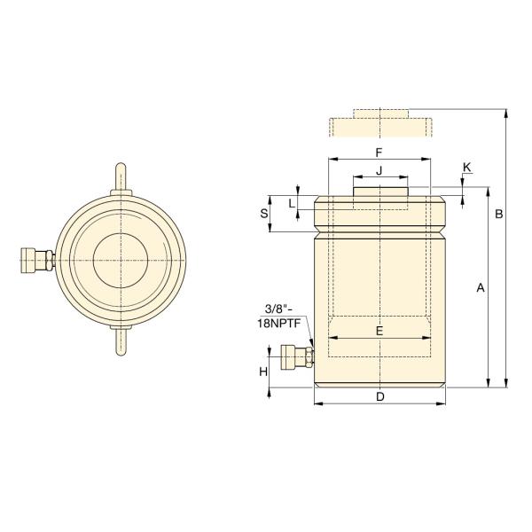 CLL SERIES,HIGH TONNAGE LOCK NUT CYLINDERS