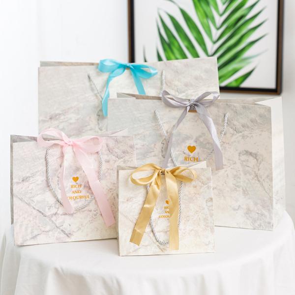 Recycled Jewelry Wine Paper Mailer Bag with PP Handle 10x12cm