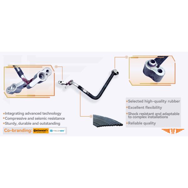7M3820722D VW Sharan Ford Galaxy 1.9T Aluminium AC Pipe Fits For 00-10
