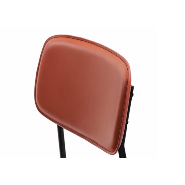 Sponge Padded PU Dining Chairs Restaurant Faux Leather Dining Chairs With Metal Legs