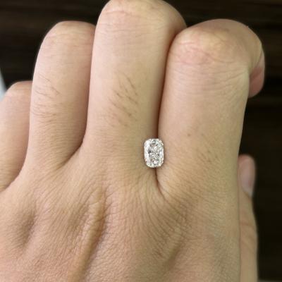 0.7CT Lab Grown Elongated Cushion Cut Diamond VS1 Clarity E Color