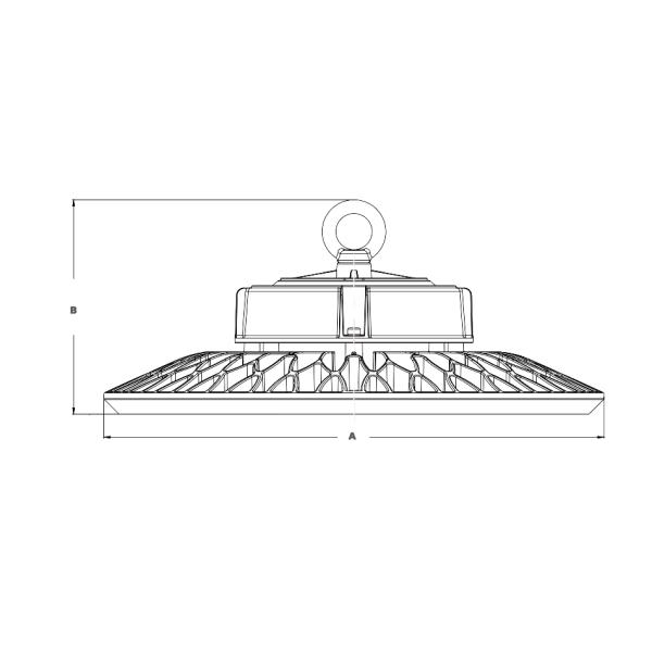 SMD2835 LED High Bay Light IP65 Aluminium 140LPW 200W For Logistic Centre