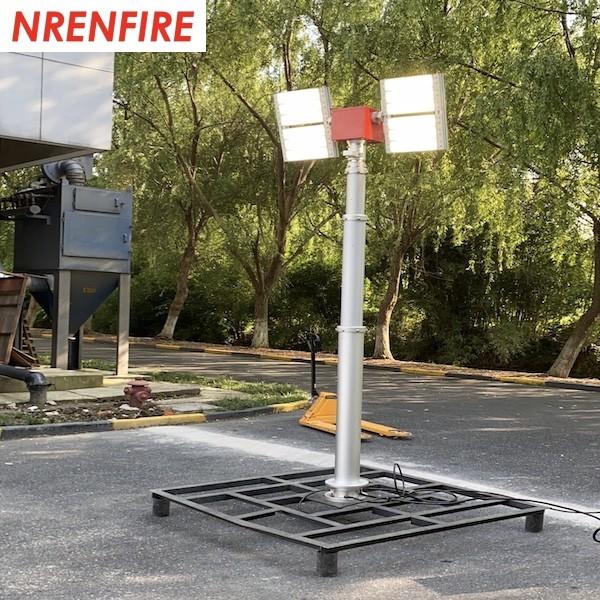 pneumatic telescopic mast light tower 7.6m pneumatic telescopic mast 4x1000W halogen lamps