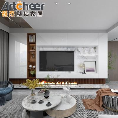 High Grade E1 Wooden TV Cabinets Furniture Designs for Modern Living Room Wall Mount
