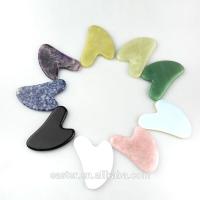 Massager de 14cm Mini Crystal Jade Gua Sha Stone Face