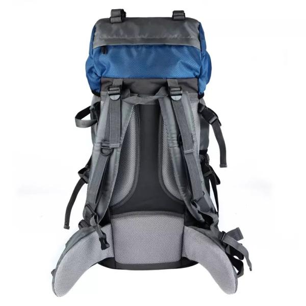 Blue 60L Waterproof Camping Backpack BSCI Mountain Climbing Backpack