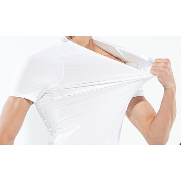 Hydrophobic Mens' Nano Tech T Shirts Stain Proof Breathable Short Sleeve