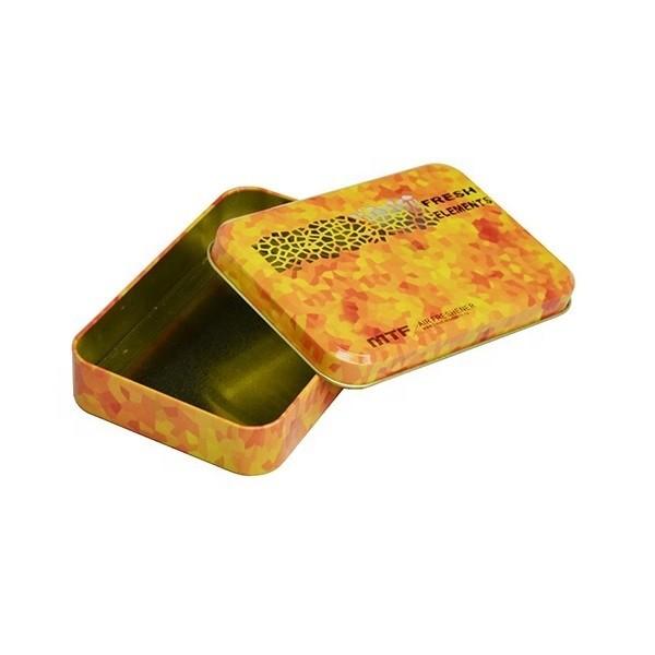 DADI Candy Tin Box CMYK PMS UV Small Rectangular Tins With Hollow Out Lids 150x100x30mm