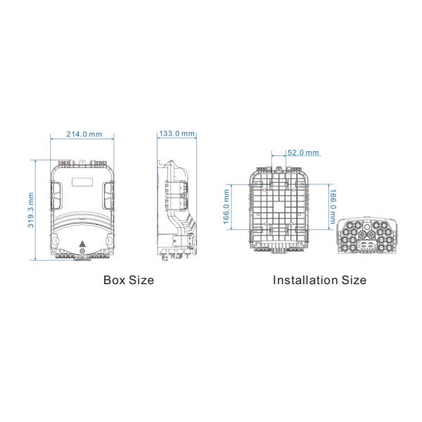PC ABS 16 Ports Waterproof IP65 Terminal Distribution Box
