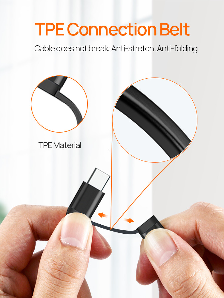 10000 Times Nylon Braided USB Cable OD 3.5mm USB Sync Cable
