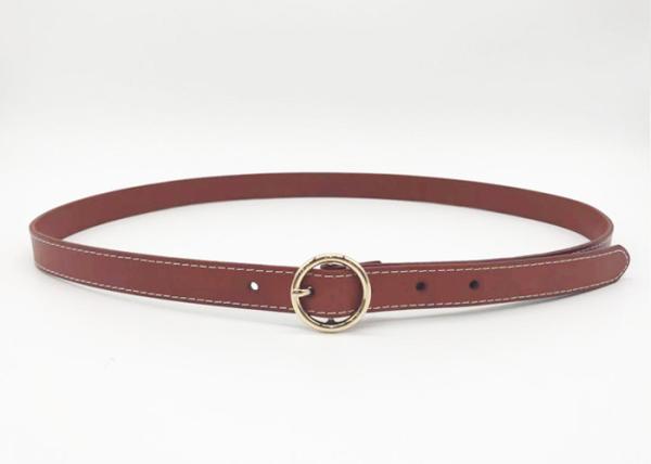 Round Buckle  Trousers 1.8CM Women's Fashion Leather Belts