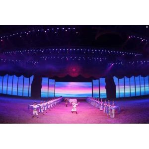 Stage Concert LED Display with 7680Hz High Refresh Rate, 160° Horizontal / 140° Vertical Viewing Angle, and 500*500mm / 500*1000mm Panel Sizes