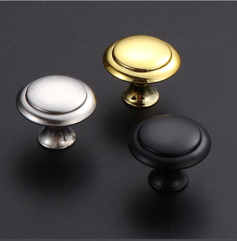 Single Hole Stainless Steel Mushroom Knob in Gold Silver Black-for Cabinets Door Shoe Drawer & Bedroom Bathroom Use