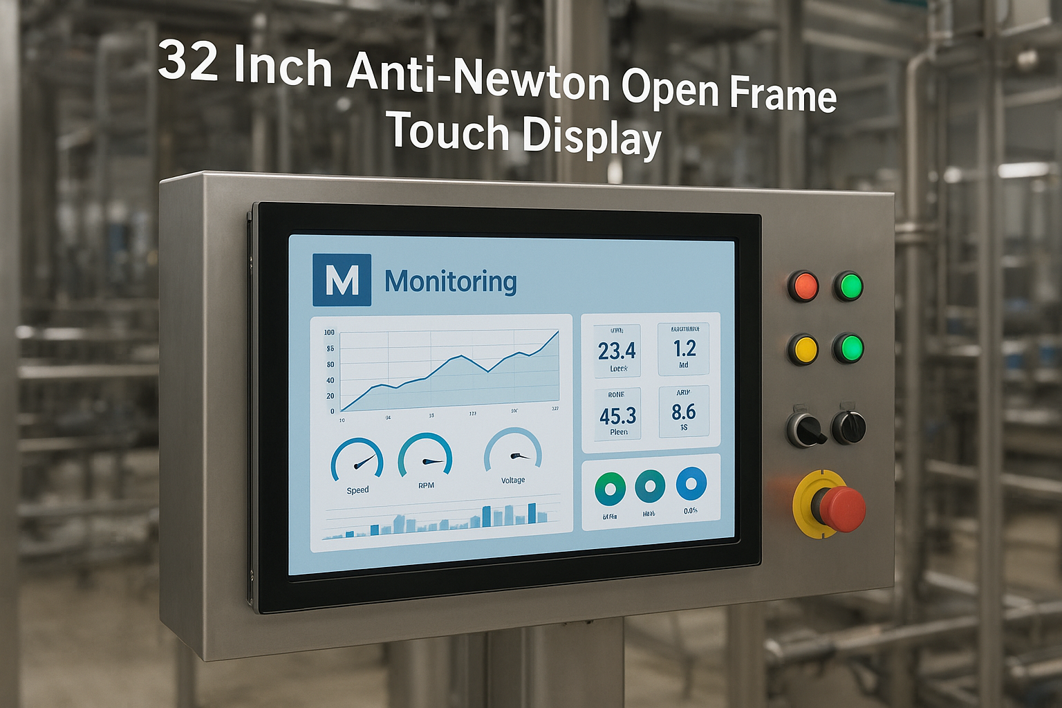 32 Inch Anti-Newton Open Frame Touch Display for Kiosk and Industrial Integration