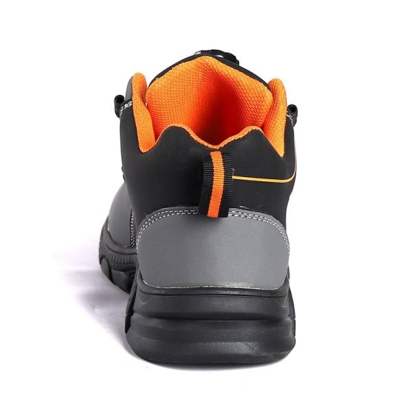 Work Shoes S3 Industrial Work Recommended Microfiber Leather Upper with Metal Eyelets Safety Boots