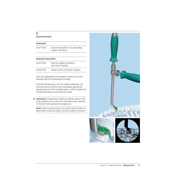 Sterilization 2 Screws Zero Profile Cage Anterior Cervical Cage Stand Alone CE Spinal Surgery
