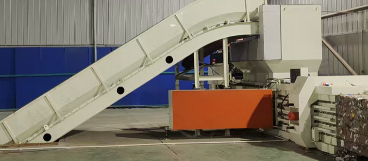10-12t/H Capacity Recycling Baler Machine 37kW Motor For Automatic & Manual Operation