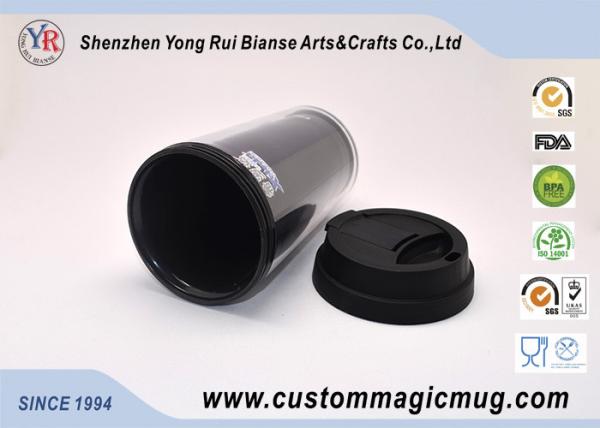 Company Promotion Giveaways Double Wall Plastic Cup Logo Printed PP Material