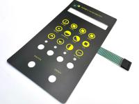 Conectores de interruptor de membrana de poliéster industrial con capa adhesiva flexible