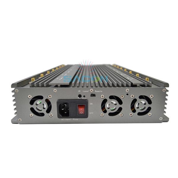 100W 5G Signal Jammer with 80m Range and 16 Bands Mobile Phone Blocker for Multi-Frequency Jamming