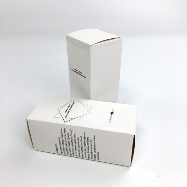 Cartão branco de carimbo quente feito sob encomenda por atacado de Matt Film With 350g para o empacotamento cosmético da caixa de papel da pestana do alimento da amostra