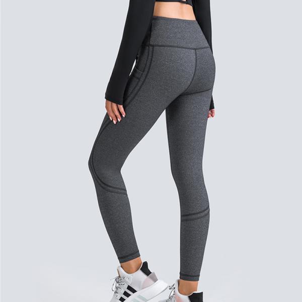 High Elastic Women's Yoga Tight Pants Naked Feeling Nylon Leggings With Pockets