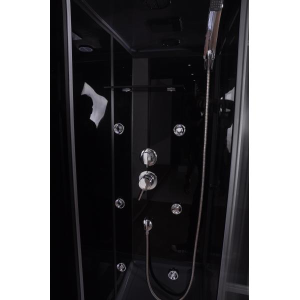 1100x800x2150mm Fashion Massage Corner Shower Stalls , Rectangular Shower Cabin with white acrylic tray and roof