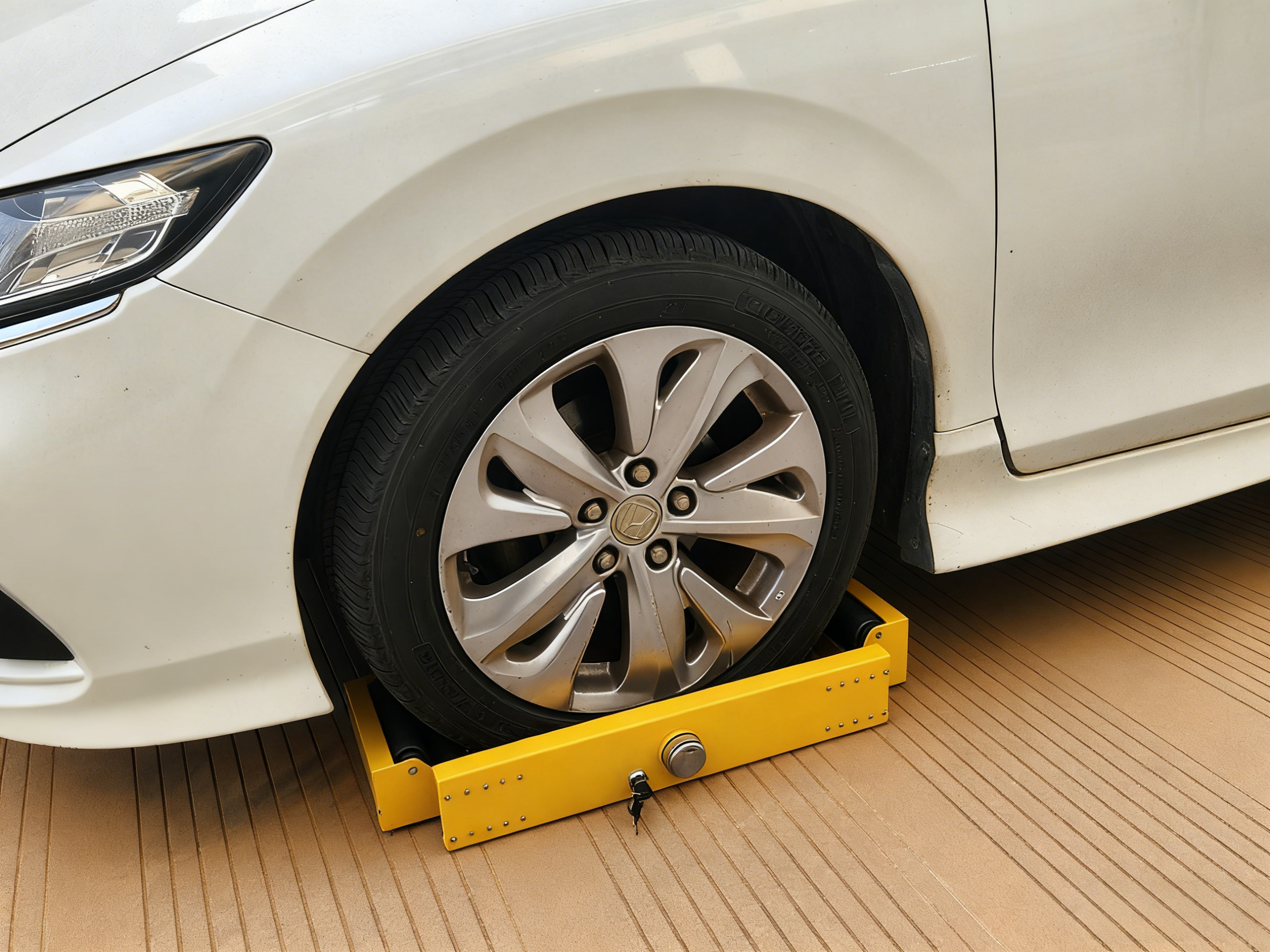 Traffic Yellow Anti Sliding 5KG Wheel Clamp for Secure Parking and Theft Prevention