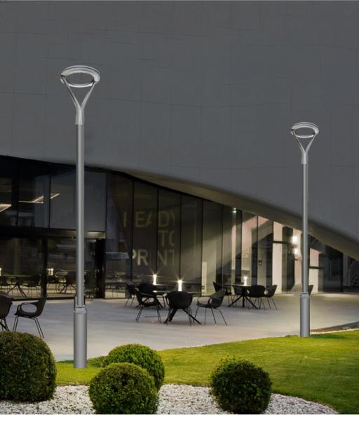 O jardim exterior polo do diodo emissor de luz da coluna ilumina Ip65 550x550x540MM 4.55KG