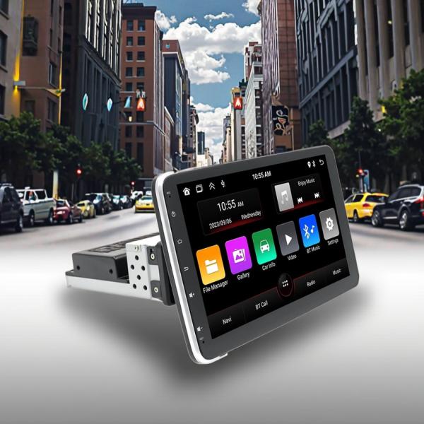 Creatall 10.1 Inch Central Control Car Android GPS Navigation Unit CarPlay for BT USB 360 Degree Rotating Screen Single Head
