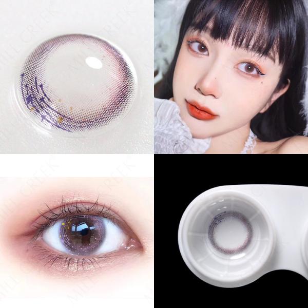 O olho grande roxo de alta qualidade das lentes de contato da cor compõe a ordem do OEM em linha