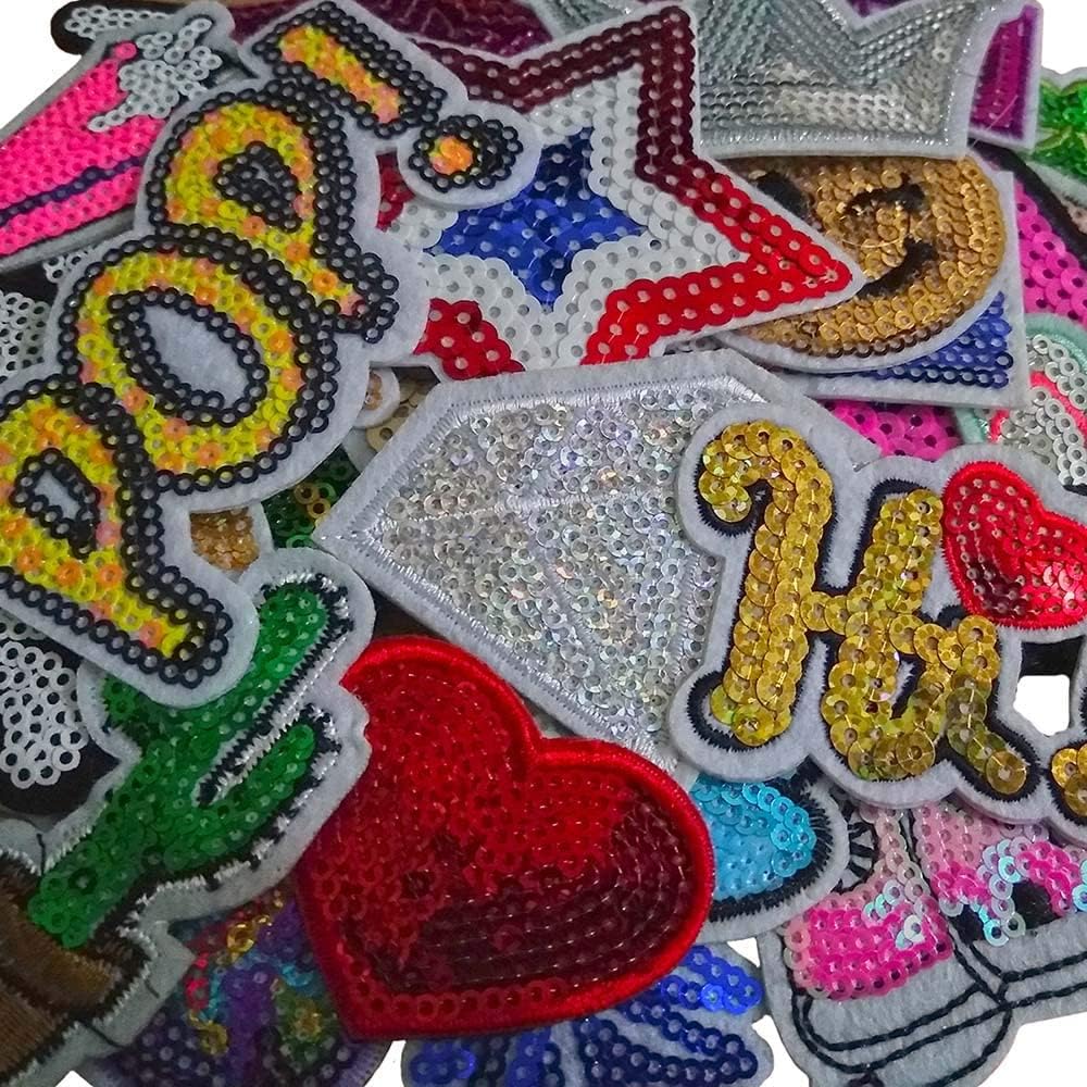 Brown Sequin Football Patch for Clothing & Bags Custom Iron-On Embroidered Star Patches With OEM Model DIY Sequin Embellishment