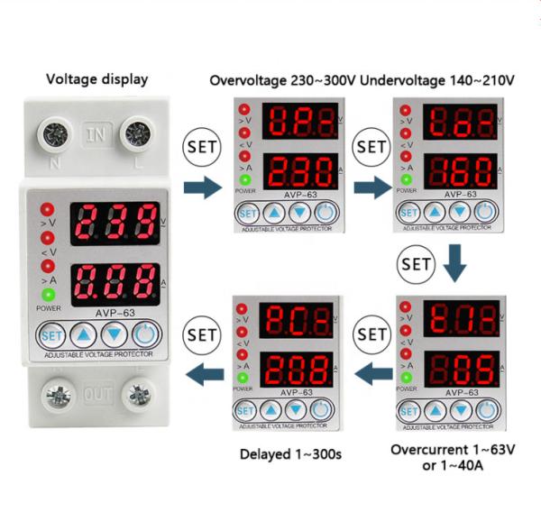 Adjustable Voltage Protector AVP-63A