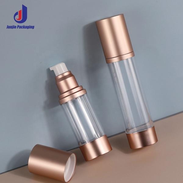 AS Material 20ml 30ml 50ml 100ml 120ml Luxury Airless Bottle Custom Airless Lotion Bottles Rose Gold