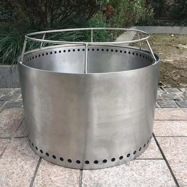Outdoor Smokeless Wood Fire Pit 50cm , 19.5 Inch Smokeless Campfire Pit