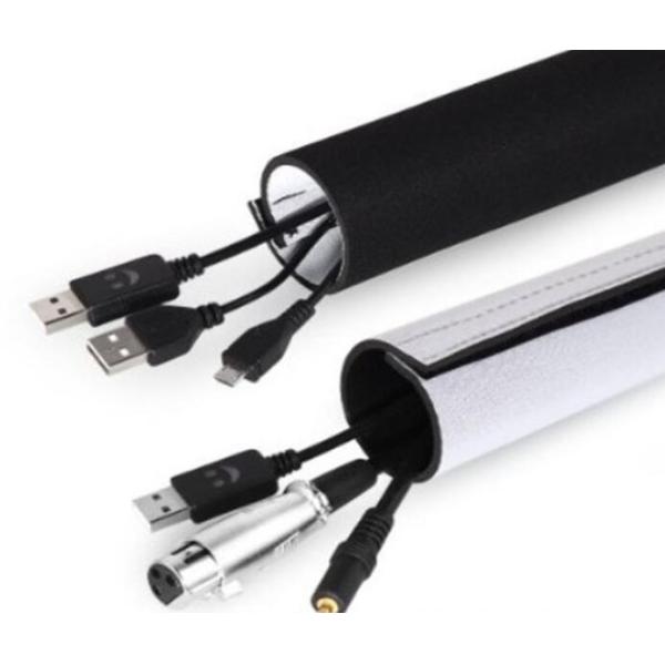 Velcro Cable Protection Tube , Open Harness Protection Sleeve Sticky Covered Wire Insulation Tube