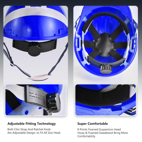CE EN397 Height Blue Safety Helmet For Electrical Work Workplace Safety Equipments