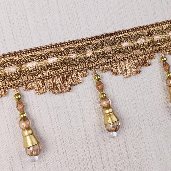 Handmade fashionable chain beads lace tassels fringes for curtain/sofa/pillow decoration