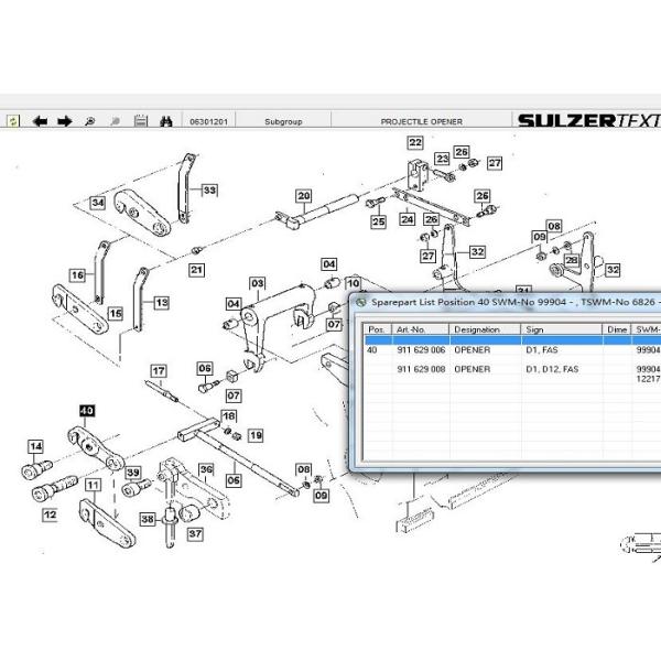 Opener Fas Sulzer Spare Parts , Special Screw P7100 Loom Replacement Parts