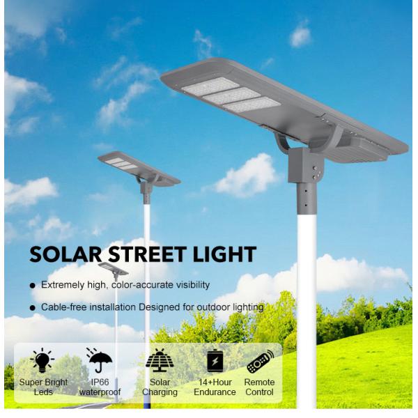 SMD5054 3000-8000K Ip65 Waterproof Solar Led Street Light 6V Polycrystalline