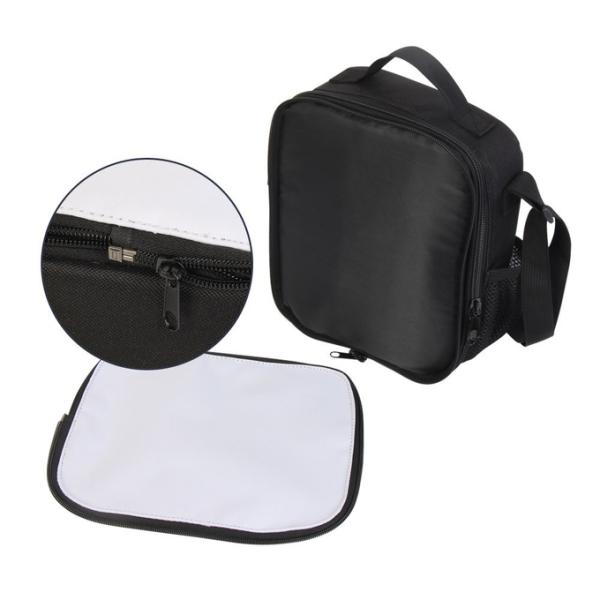 Custom Logo Sublimation Blank Insulated Lunch Tote Bag With Strap Heat Transfer Lunch Crossbody Bag Blanks