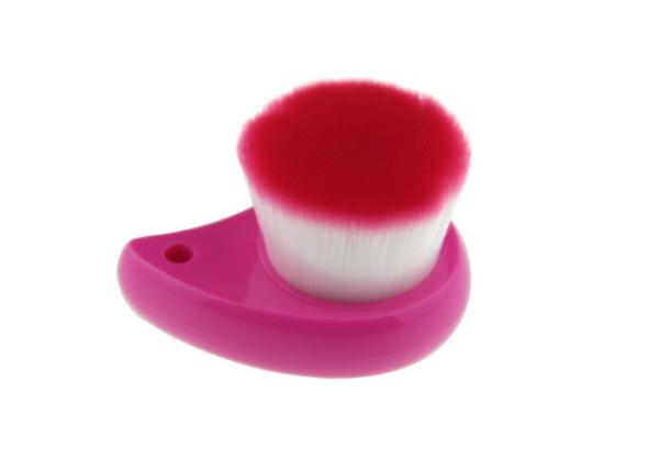 Single Style Facial Cleansing Brush With Red Nylon Hair And Plastic Handle