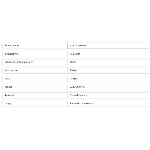 110-250KW Permanent Magnet Screw air Compressor