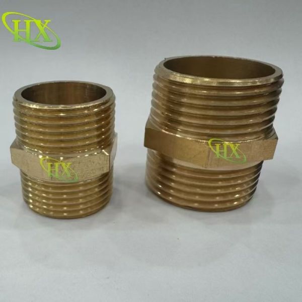 hot selling 1/4 BSP nipple brass male adaptor straight brass thread pipe fitting
