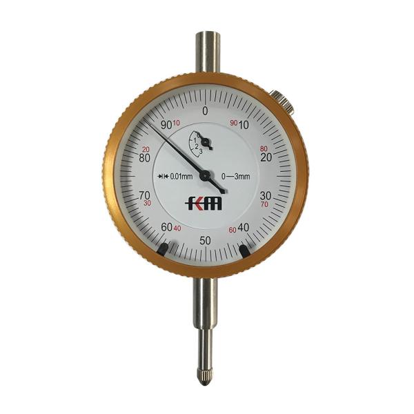 Ferramenta de torno CNC de alta precisão com indicador de marcação com faixa de 0 a 3 mm com bezel de cor dourada